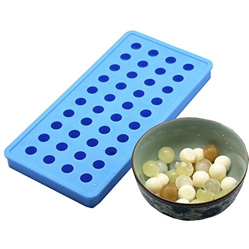 Mydio 40 Tray Mini Ice Ball Molds DIY Molds Tool for Child with Candy pudding jelly milk juice Chocolate mold or Cocktails & whiskey particles,Pale Blue - Thumbnail 5