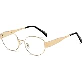 YouthMall Trendy Oval Sunglasses for Women Men Retro Metal Oval Sun Glasses 90s Vintage Shades