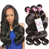 UNice Hair Icenu Series Malaysian Body Wave 3 Bundles Waving Unprocessed Virgin Human Hair Extensions Natural Color (18 20 22)