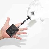 Mini Fog Machine,Smoke Machine for Outdoor Events DJ Parties Photography,Indoor Stage Effects,Halloween (Square black)