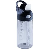 mountop Kids Water Bottle with Silicone Straw and Handle, Easy Use for Girls and Boys, BPA-free Water Bottle for Kids 14oz 400ml