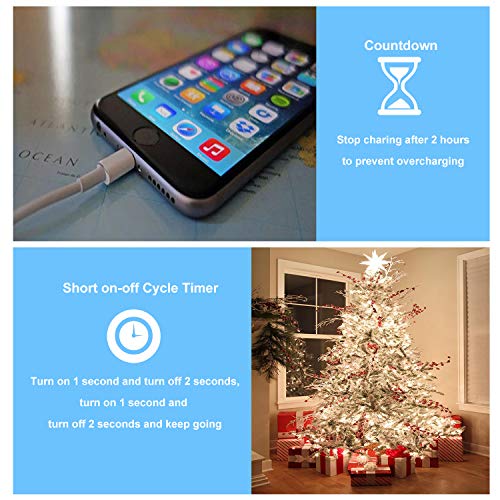 image for Enover Intermittent Light Timer Programmable Electrical Plug-in Digita