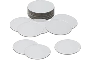 QEEYON 20Pcs Mini Acrylic Mirror Tiles, 3 inch Self Adhesive Round Mirror Stickers Mosaic Tiles, Small Decorative Mosaic Mirror Sheets Circles for DIY Crafts, Wall Decor, Jewelry Making