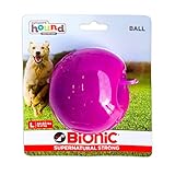 Tough Rubber Dog Ball, Durable Chew Toy for Large Dogs by Bionic, Large, Purple