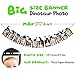 LINGTEER Dinosaur Party Happy Birthday Banner Sweet 1st Baby Shower Baby First Birthday Kids Bday Picture Photo Booth Personalized DIY Banner Party Decorations - Black
