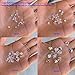 100pcs Adabele Austrian 3mm (0.12 Inch) Small Faceted Loose Bicone Crystal Beads Clear AB Compatible with Swarovski Crystals 5301/5328 SSB302