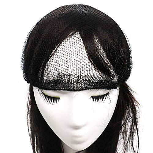 HUELE 10 Pcs Black Reusable Mesh Hair Nets Latex Free Elastic Edge for Cooking - Thumbnail 4