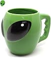 3D Alien Mug Ceramic Cup Cartoon Novelty Cool Mysterious UFO Shaped