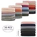 Hair Ties Elastics Bands Ponytail Holders with Cotton and Nylon Cloth Fabric with Thick Soft Stretch Seamless No Crease Damage and Pull for Women Accessories