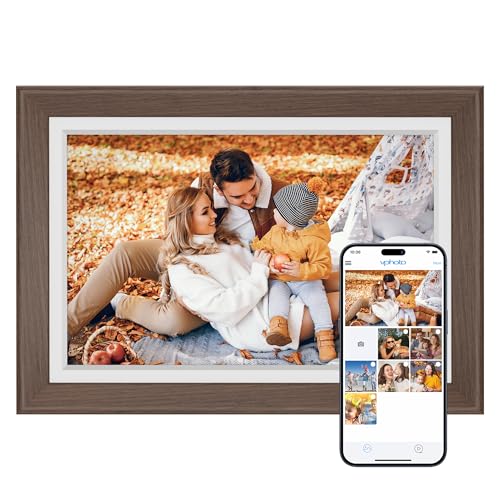 Dragon Touch 10.1'' WiFi Digitaler Bilderrahmen – HD IPS Touchscreen, Auto-Rotate, Sofortiges Teilen von Fotos/Videos, 32GB Speicher Familie und Freun