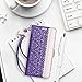 WWW Galaxy Note 9 Case,Note 9 Wallet Case,[Luxurious Romantic Carved Flower] Leather Wallet Case with [Inside Makeup Mirror] and [Kickstand Feature] for Galaxy Note 9 2018 Purple