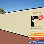 4' x 50' 3rd Gen Tan Beige Fence Privacy Screen Windscreen Shade Fabric Mesh Tarp (Aluminum Grommets)