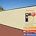 Fence4ever 5'x50' 5ft Tall 3rd Gen Tan Fence Privacy Screen Windscreen Shade Cover Mesh Fabric (Aluminum Grommets) Home, Court, or Construction