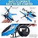 Remote Control Helicopter Flying Toys, Mini Led Rechargeable Hand Operated Drone with LED Light for Kids, Boys Girls Indoor Outdoor Games(Blue)