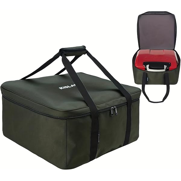 ORKELS Grill-Tragetasche Für Coleman Fold N Go – Mit Seitentaschen Für Gasflasche & Zubehör, 34x20x35 Cm