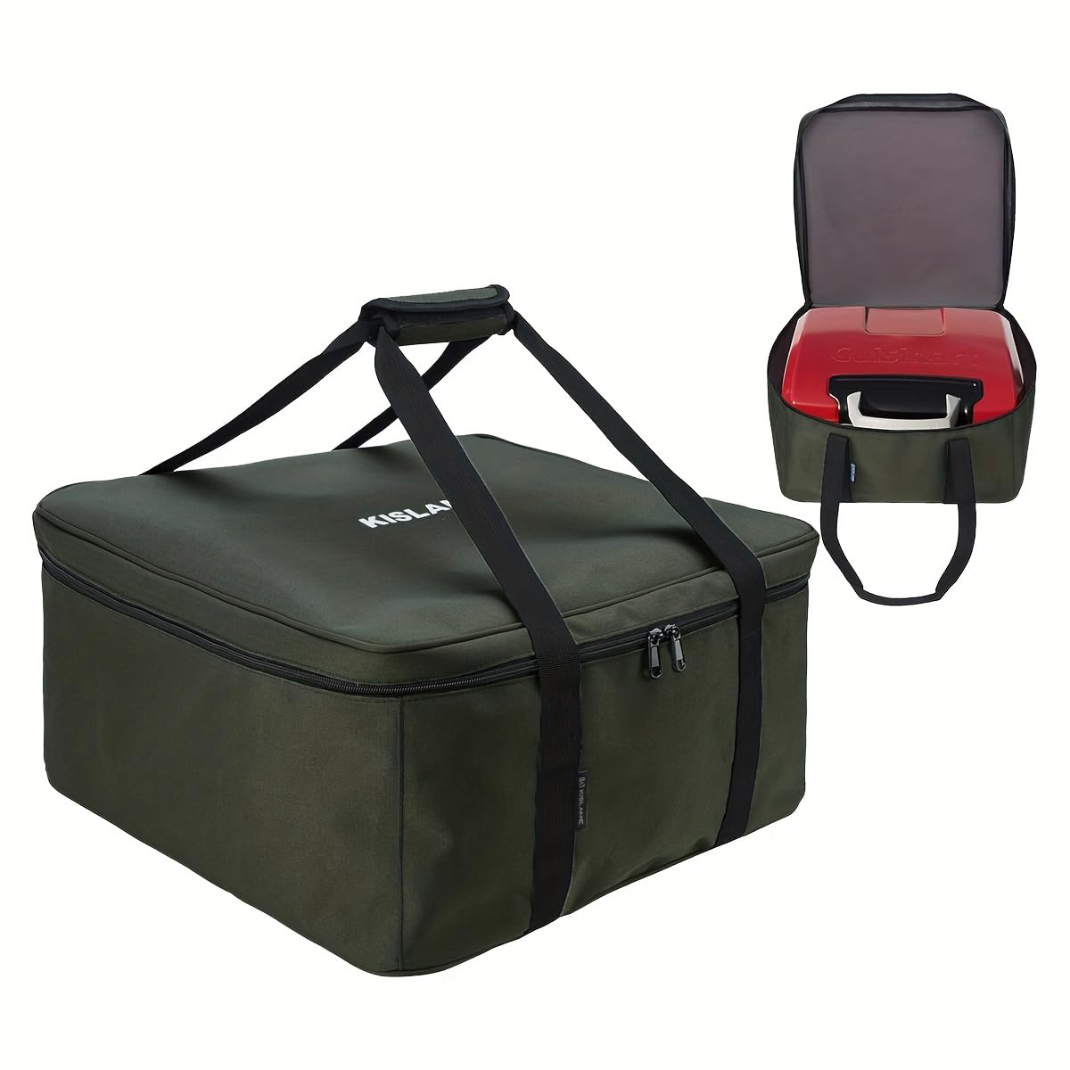 KISLANE Grill Bag for Cuisinart CGG-180T, Portable Tabletop Grill Storage, Grey
