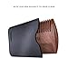 Wooden Beard Comb with Durable Case, Dual Action Fine and Coarse Teeth - Portable Beard & Mustache Combs for men, Perfect for Balms and Oils(Red Sandalwood)