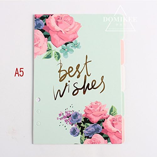 2017 New cartoon dividers set for spiral notebooks,candy 6 holes index paper for personal diary binder weekly planner A5 A6