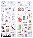 Zink Colorful & Decorative Sticker Sets for Instant Photo Projects - 9 Unique Sets (Wedding, Travel, Party, ABC, Love, Graduation, Baby) Compatible with Kodak, Lifeprint, Polaroid, HP, Canon, Fujifilm