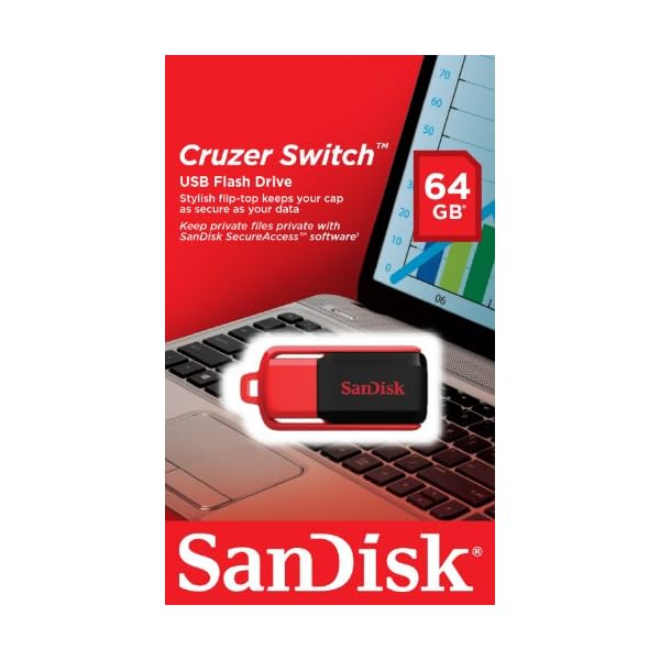 SanDisk Cruzer Switch 64GB USB-Stick USB 2.0 schwarz / rot – Bild 6