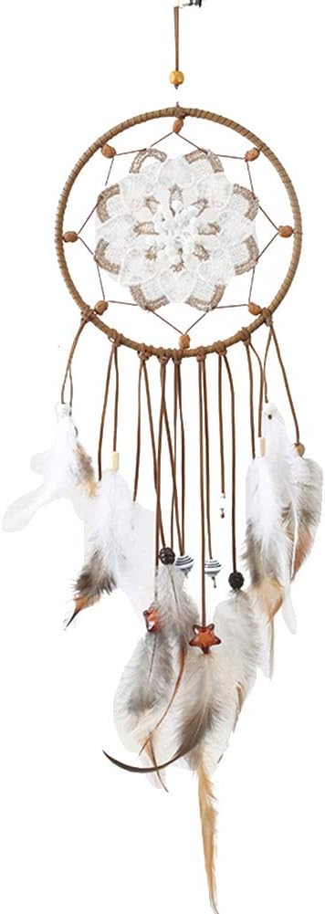 YOSEMITE Home Hanging Decoration Handmade Dream Catcher Pendant Ornament (White1)
