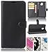 ZTE Blade V8 Pro Case, ZTE Z978 Case, Luxury Bling Diamond Leather Skin Soft Bumper Card Slot Flip Stand Wallet Case Full Cover For ZTE Blade V8 Pro Z978, Black