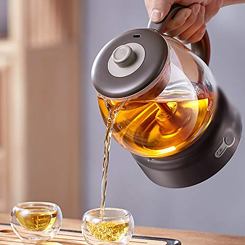 OMKMNOE Teekocher Mit Permanent Edelstahl Teefilter Herausnehmbar, Kabellose Technik Drehbare Steckverbindung Schwarz… – Bild 6