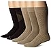Dockers Men's 5 Pairs Classic Dashed Asst. Pattern Dress Crew, Khaki, Shoe Size: 6-12 (Sock Size: 10-13)