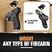 IRONCLAD Rubber Coated Gun Magnet | Magnetic Gun Mount Anywhere No-Scratch Gun Holder for Car, Desk, Bedside, Office, Gun Magnet for Vehicle | Easy to Install Gun Magnet Mount for Rapid Draw