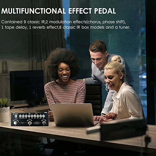 M-VAVE CUBE BABY Guitarra Elétrica Multifuncional Portátil Pedal de Efeito Combinado com Reprodução de Música Sem Fio Gravação de Telefone Função de Interface de Áudio