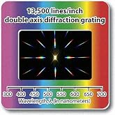 Diffraction Grating Slide - Double Axis 13,500 line/in - Excellent for demonstrating the spectrum from various light sources