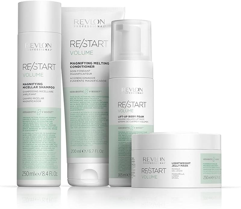 RE/START Volumen Magnifying Micellar Shampoo, 250 ml, Mizellen Shampoo für Haar & Kopfhaut, Haarshampoo für mehr Stand & Volumen, cremiger Schaum mit Lifting Effekt für feines Haar
