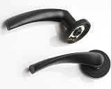 Designer Levers Marvel Lever on Rose Door Handle Matt Black 1 Pair view 2