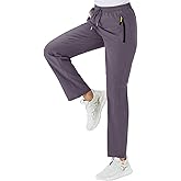 BGOWATU Women's Hiking Cargo Pants Quick Dry Lightweight Water Resistant Joggers Pants Zipper Pockets