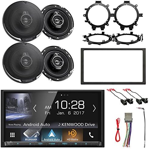 Kenwood 2-DIN In-Dash HD AM/FM DVD Receiver, 4x 6.5" 3-way Speakers, 4x Speaker Harness, 4x Speaker Mounting Brackets, Dash Kit, Stereo Wiring Harness, Antenna Adapter (Select 2000-2008 Vehicles)
