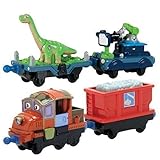 Chuggington StackTrack Duo Value Pack Die Cast Toy Train Set Includes Dinosaur & Camera and Hodge & Hopper Cars by Power Brand