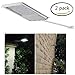 FAMI Waterproof Solar Powered LED Light / Wall Light / Security Night Light / Signage Lighting for Outdoor, Perimeter, Fence, Garden, Deck Posts, Garage, Backyard, Trees, Steps, Barn (2 Pack)