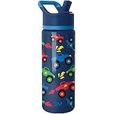 Simple Modern Kids Summit Water Bottle with Straw Lid | 18oz Stainless Steel Cup Insulated Tumbler for Boys, School | Monster Truck Rally