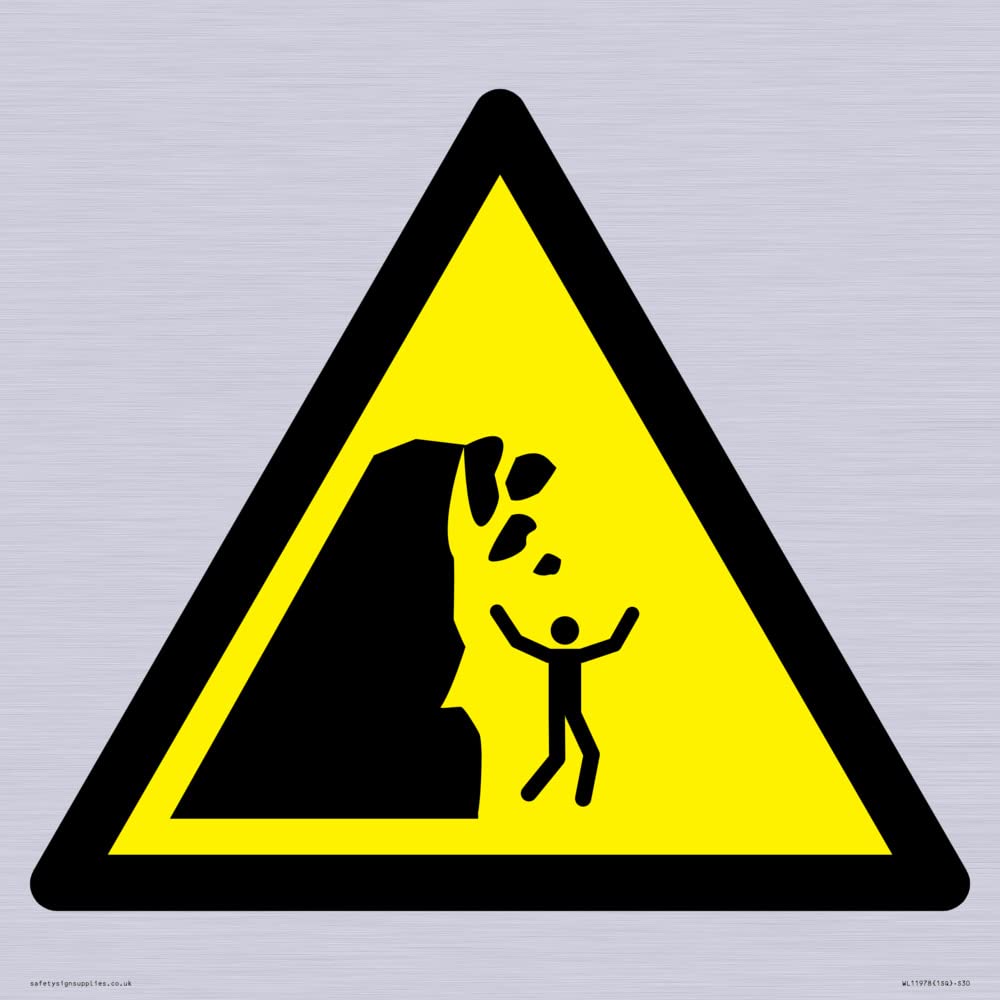 W053 Warning: Unstable cliff Sign - 300x300mm - S30