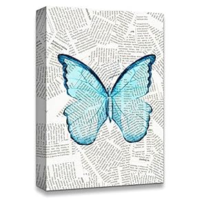 signwin Canvas Wall Art Butterfly On The Newspaper...