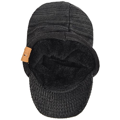 Men's Oversize Slouch Beanie Slouchy Skullcap Large Baggy Hat (Visor-DGrey)