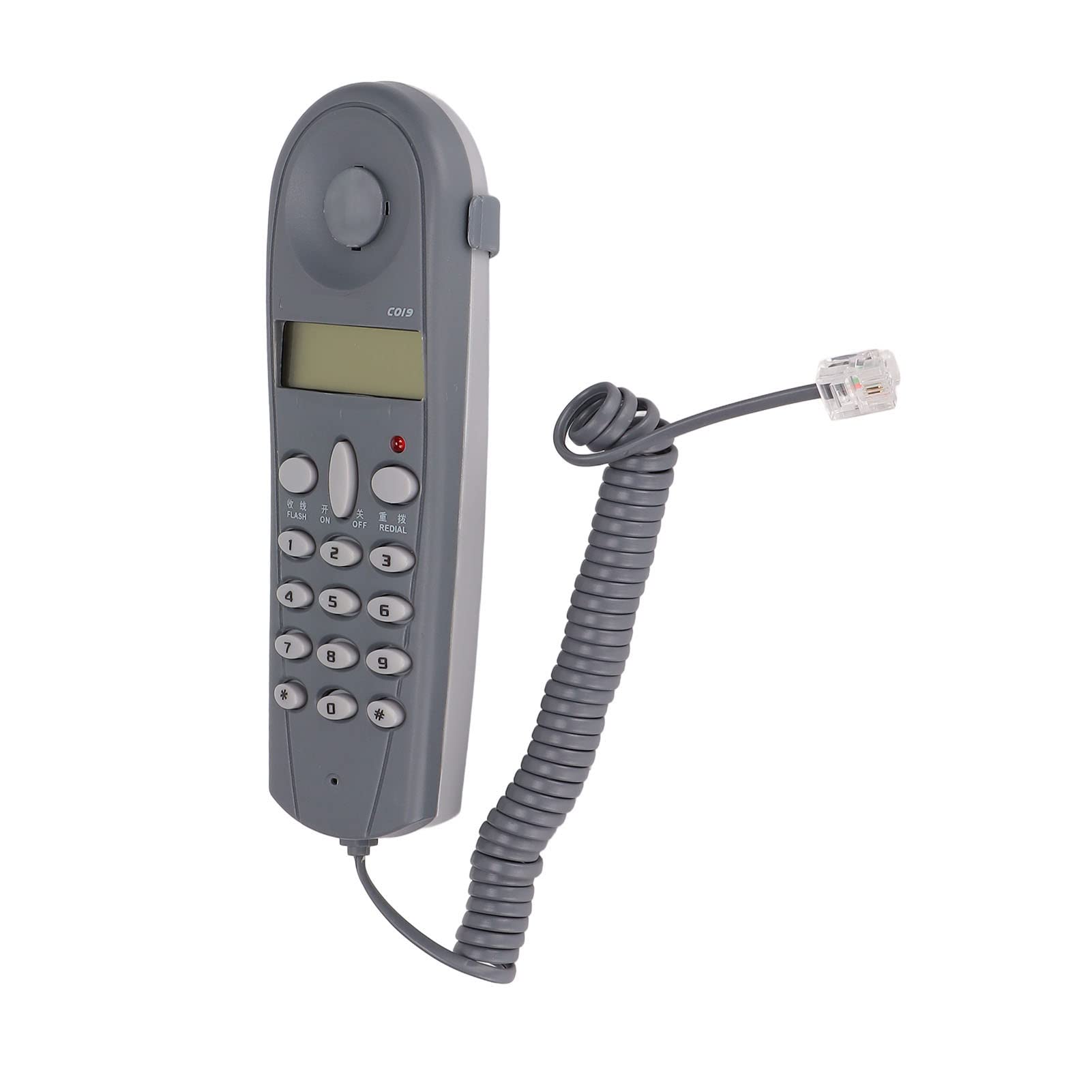 Small Size Corded Phone, Mountable Wall Hanging Telephone, Noise Cancelling, Big Button, Redial, Wall Mounted Landline for Hotel Guest Room Family