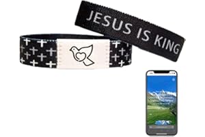 KUMAMART Bible Verse Bracelets Christian Bracelet Daily Bible Verse Bracelet With NFC Inspirational Bible Verse Bracelets For Women Bible Bracelet Wearable Bible Bracelet Christian Gift(Bible verse bracelets B