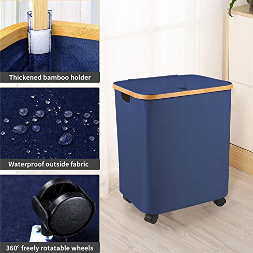 Large-Laundry-Hamper-with-Lid-Guofa-79L-Bamboo-Laundry-Basket-with-Wheels-Dirty-Clothes-Laundry-Basket-with-Lid-Bamboo-Handles-for-Bedroom-Toys-Storage-Baskets-Blue