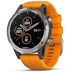 Garmin Unisex - Adult Fēnix 5 Plus Sports Watch, Orange/Grey, TU EU