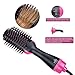 Hot Air Brush, One Step Hair Dryer Styler Volumizer Multi-functional 3-in-1 Salon Negative Ion Hair Straightener & Curly Hair Comb with Anti-Scald Feature