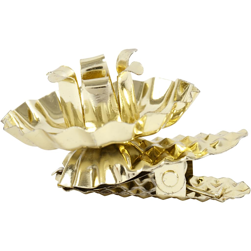 Creative 559371 Clip on Candle Holder, Gold-Plated, 40 mm Diameter, 8 Pieces