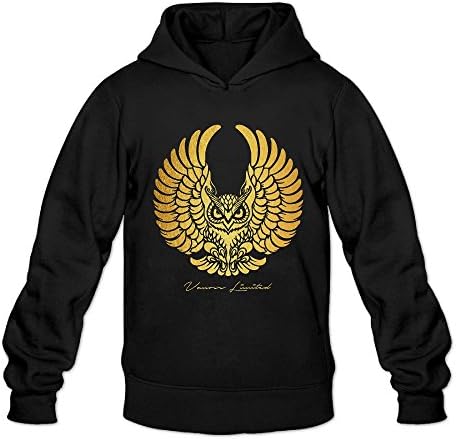 Geniaostore Hoodie Owl Logo, Game Anchor Followers Owl Logo 1 Black M