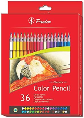 Pasler Pre-Sharpened Colored Pensils 36 - Count for Adult Kids Coloring Books Drawing Pencil Art Set