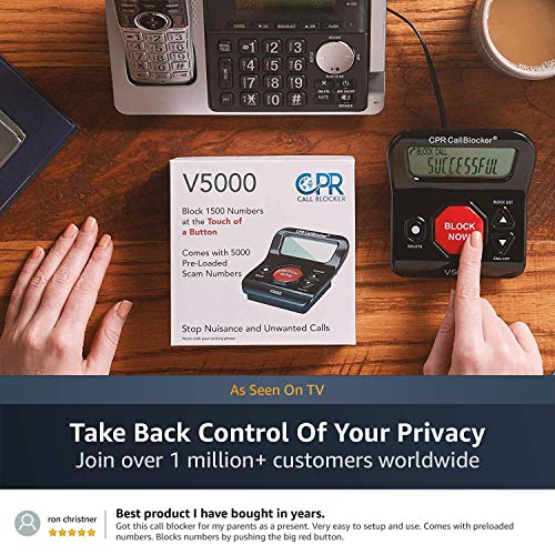 CPR Guardian II Smartwatch and CPR V5000 Call Blocker for Landline Phones Bundle Pack